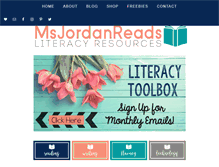 Tablet Screenshot of msjordanreads.com